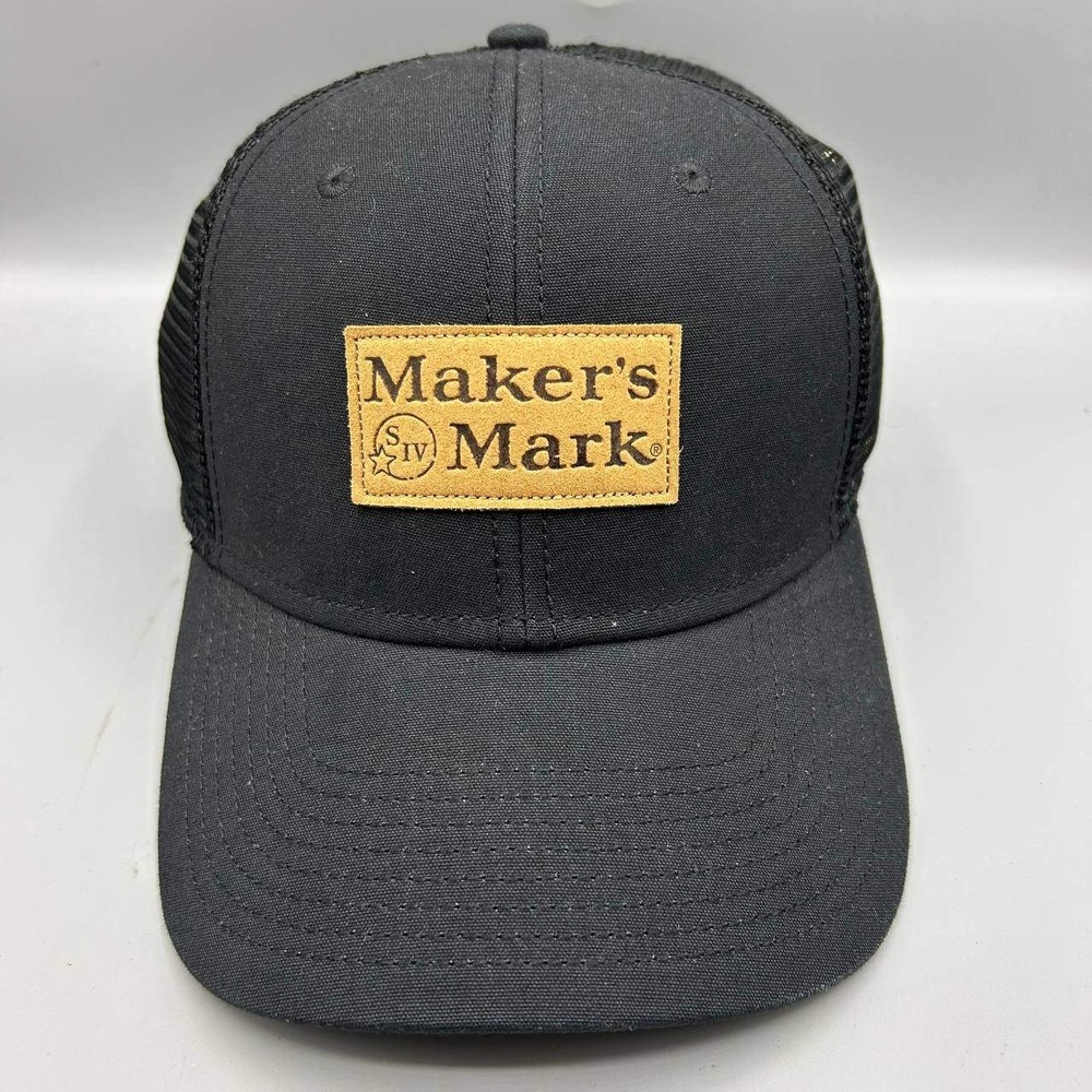 Makers Mark Trucker Hat Men Black The Game Strap Back Cap New